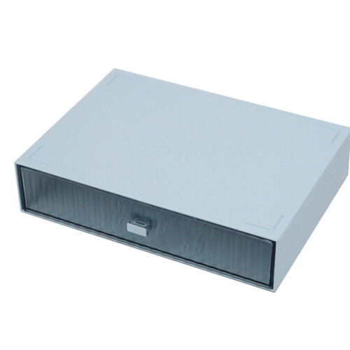 Desktop Drawer Organizer Waterproof Dustproof Plastic DIY Combination Multi compartment Stackable Drawer Storage Case Striped White1Drawer