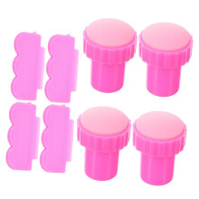 Nail Art Stamper French Manicure Kit with Multiple Heads for Precise Pattern Transfer and DIY Use