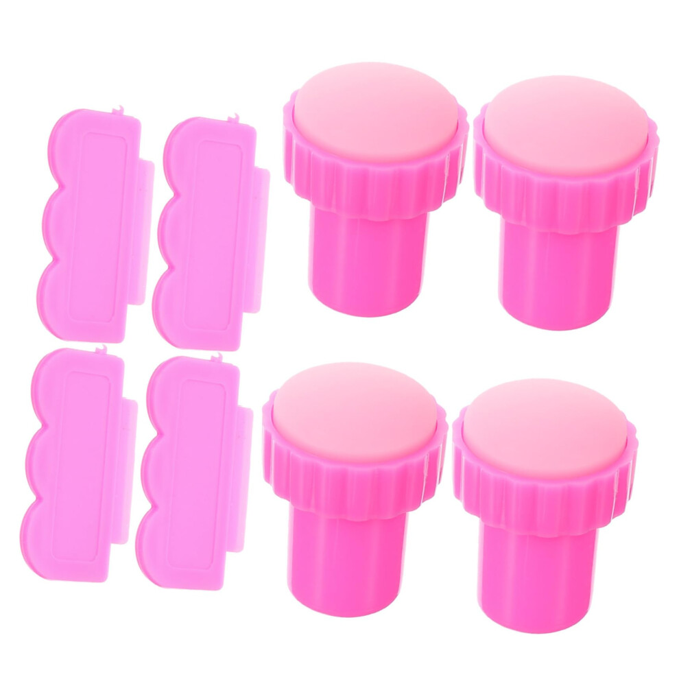 Nail Art Stamper French Manicure Kit with Multiple Heads for Precise Pattern Transfer and DIY Use