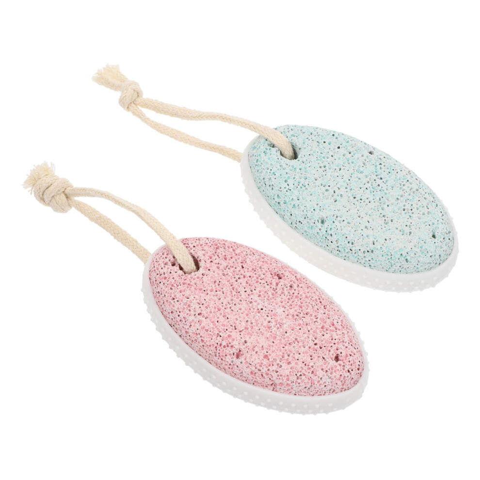 Pink 2Pcs Pumice Stone Foot Scrubber For Dead Skin Removal And Callus Care Volcanic Rock