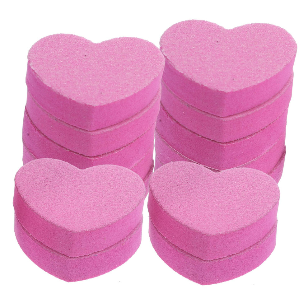 Nail File Set 50pcs Heart Shaped Buffer Block for Manicure Pedicure, Washable Reusable Design
