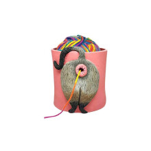 Cat Butt Yarn Bowl for Crocheting and Knitting, Tangle Durable Organizer, Funny Decorative Holder