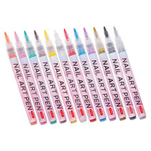 12pcs Acrylic Nail Art Pens Set with Precision Fine Tip and LongLasting Pigment