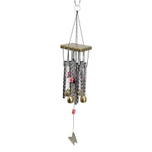 Decoração de pátio exclusiva, sinos de vento artesanais, sinos de tubo de metal, decoração de jardim externo com 8 tubos de liga de alumínio