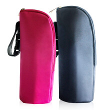 2Pcs Baby Bottle Cooler Bag Set, Insulated Breastmilk Storage Tote with Clip Strap, Rose Red and Black