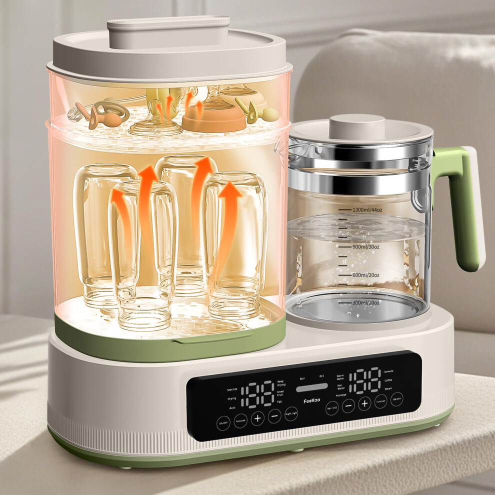 3in1 Baby Bottle Warmer Sterilizer and Dryer with Precise Temperature Control, 44oz Large Capacity