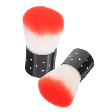 2pcs Nail Dip Powder Brush Kit with Soft Mushroom Head Nail Dust Brush for Manicure Dual Purpose
