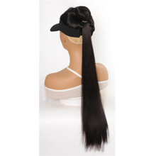 28 Inch Straight Ponytail Hair Extension Heat Resistant Synthetic Clip On Hairpiece for Women