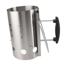 Charcoal Chimney Starter Stainless Steel Barrel for Fast Even Ignition BBQ Camping Grill