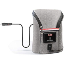 Portable Baby Bottle Warmer for Travel, Rechargeable Car Bottle Warmer with Temperature Display and Large Capacity Bag