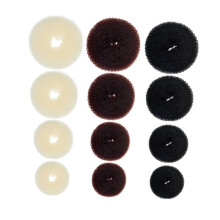 12pcs Bud Hair Circle Hair Accessories for Buns Black Hair Ties for Women
