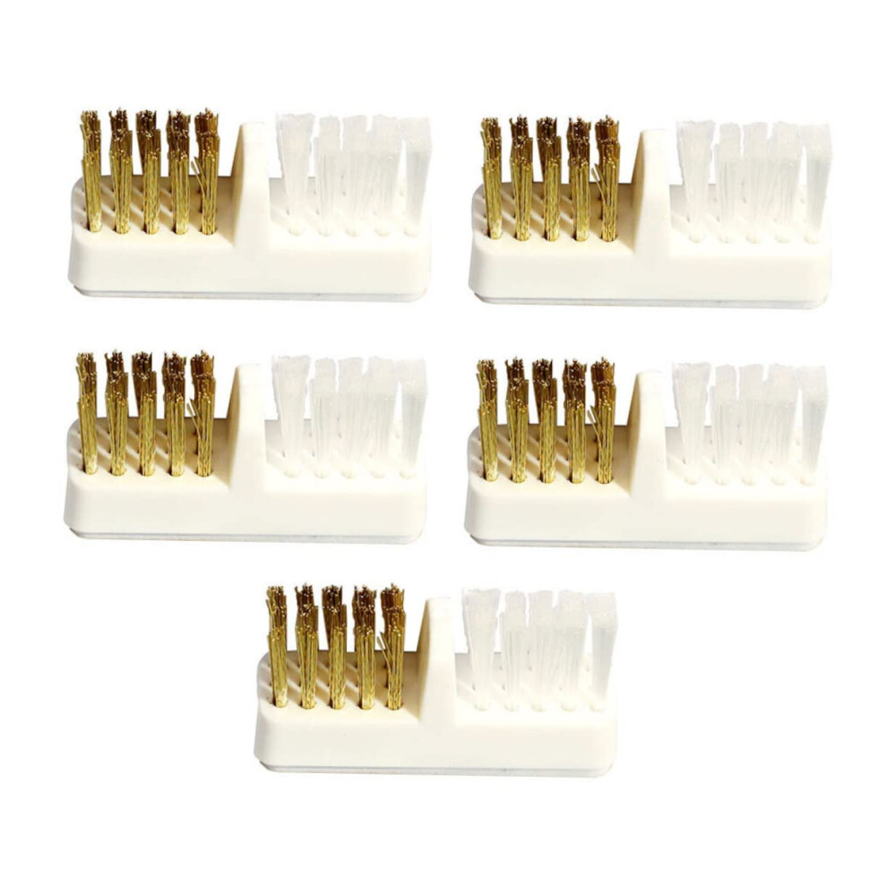 5pcs Nail Drill Bit Cleaning Brush Copper Bristle Manicure Tool for Quick Maintenance