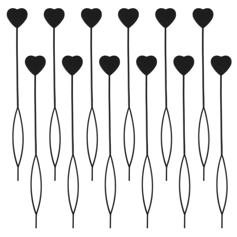 Unisex Black 12Pcs Hair Styling Tool Set With Hair Loop For Topsy Tail And Braiding Accessories For Women (Black)