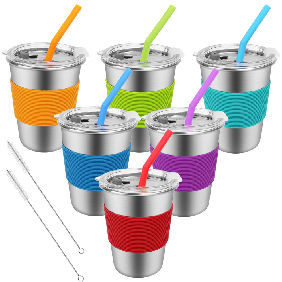 Stainless Steel Kids Cups with Straw and Lid, 12oz Spillproof BPA  Insulated Toddler Drinking Cup