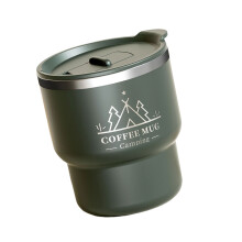 Double walled Stainless Steel Coffee Drinkware With-Dark Green