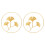 Ginkgo Leaf Metal Wall Decor2-Pack Gold 1