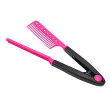 Hairdressing Comb Set with Foldable V Shaped Design for Easy Hair Sectioning and Travel Use