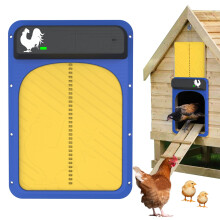 Automatic Chicken Coop Door with Light Sensor, Battery Powered Auto Open Close Poultry Gate, Weatherproof