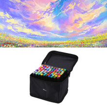 Kit de marqueurs à double pointe, 80 couleurs, marqueurs d’art portables pour la peinture