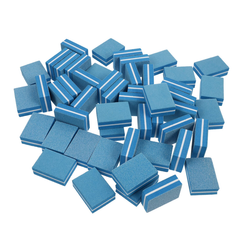 50pcs FourSided Nail Buffer Block and Washable Sponge Nail File for Manicure Home Salon