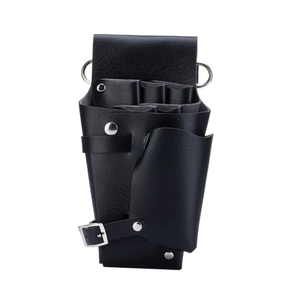 Hairdressing Scissor Pouch Barber Tool Waist Bag with Adjustable Strap and Multiple Compartments