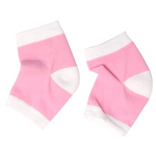 Moisturizing Gel Heel Socks for Dry Cracked Feet Open Toe Silicone Heel Socks Pink 1 Pair