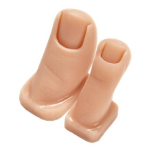 Silicone Practice Toes with Realistic Texture for Nail Art Painting and Carving, 2pcs Set