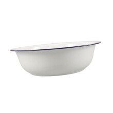 Vintage Enamel Wash Basin Foot Soaking Tub Large Capacity Retro Style for Laundry and Foot Bath