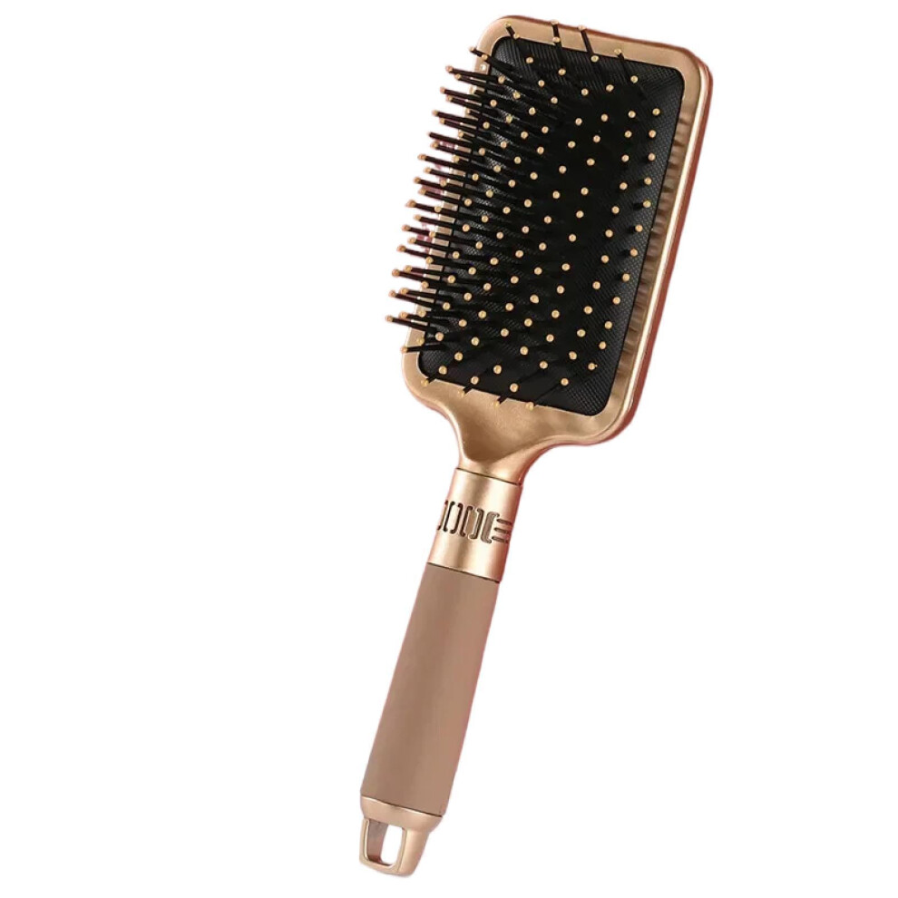 Detangling Hair Brush with Scalp Massage Bristles, Ergonomic Handle, Large Paddle for Curly and Wavy Hair