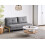 Beliani Sofa Bed 2 Seater EDLAND Fabric Dark Grey 4