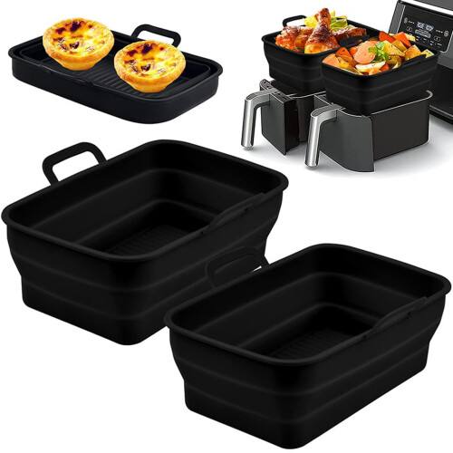 Silicone Air Fryer Liner with3D Drainage 1