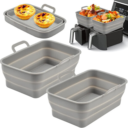 Silicone Air Fryer Liner with3D Drainage 2