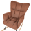 Beliani Rocking Chair OULU Fabric Brown 6
