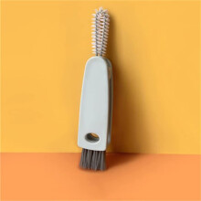 Multifunctional Baby Bottle Cleaning Brush Carrot Shape Nipple Brush Blue with Ergonomic Grip Handle