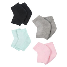 Moisturizing Heel Socks with Gel Lining for Cracked Heels, Open Toe, Reusable Comfort Fit