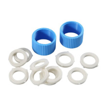 Zestaw 2-Częściowych Złączy do Filtrów Wody, do Filtrów Wody z Gwintem Zewnętrznym 28 mm i Standardowych Plastikowych Butelek, z Uszczelkami