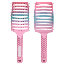 Detangling Hair Brush for Wet and Dry Curly Hair with Nylon Bristles and Ergonomic Comfort Grip