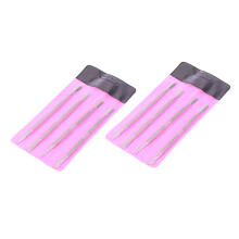 8pcs Stainless Steel Cuticle Pusher Set with Multiple Tip Shapes for Professional Nail Care