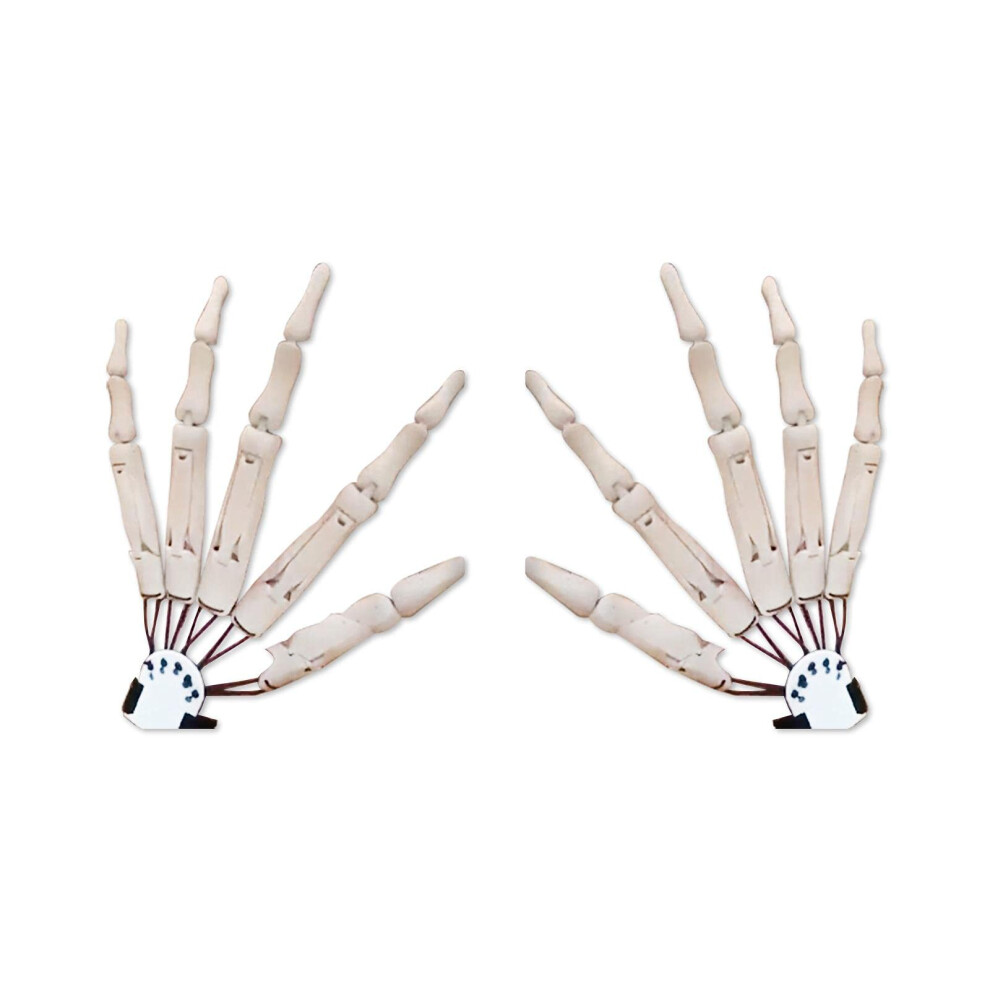 3D Printed Articulated Finger Extensions for Halloween Cosplay, Realistic Movable Finger Claws, Fits All Sizes