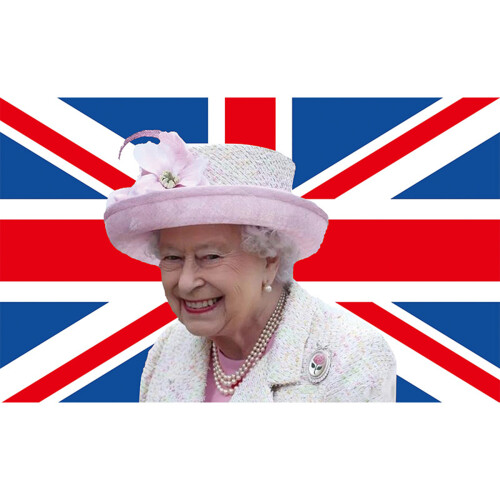 Elizabeth II Dronning Flag90x150cm Polyester Udendørs