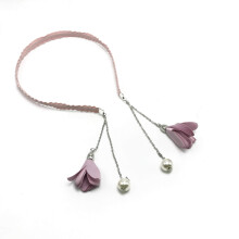 Purple Jewelry and Hair Accessories Set with Floral Tassel Pearl Design Korean Style for Women