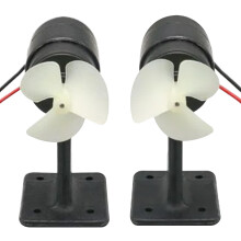 2Pcs Waterproof RC Boat Motor 1020V Dual Underwater Thruster with Copper Propeller for DIY Jet Boat Robot