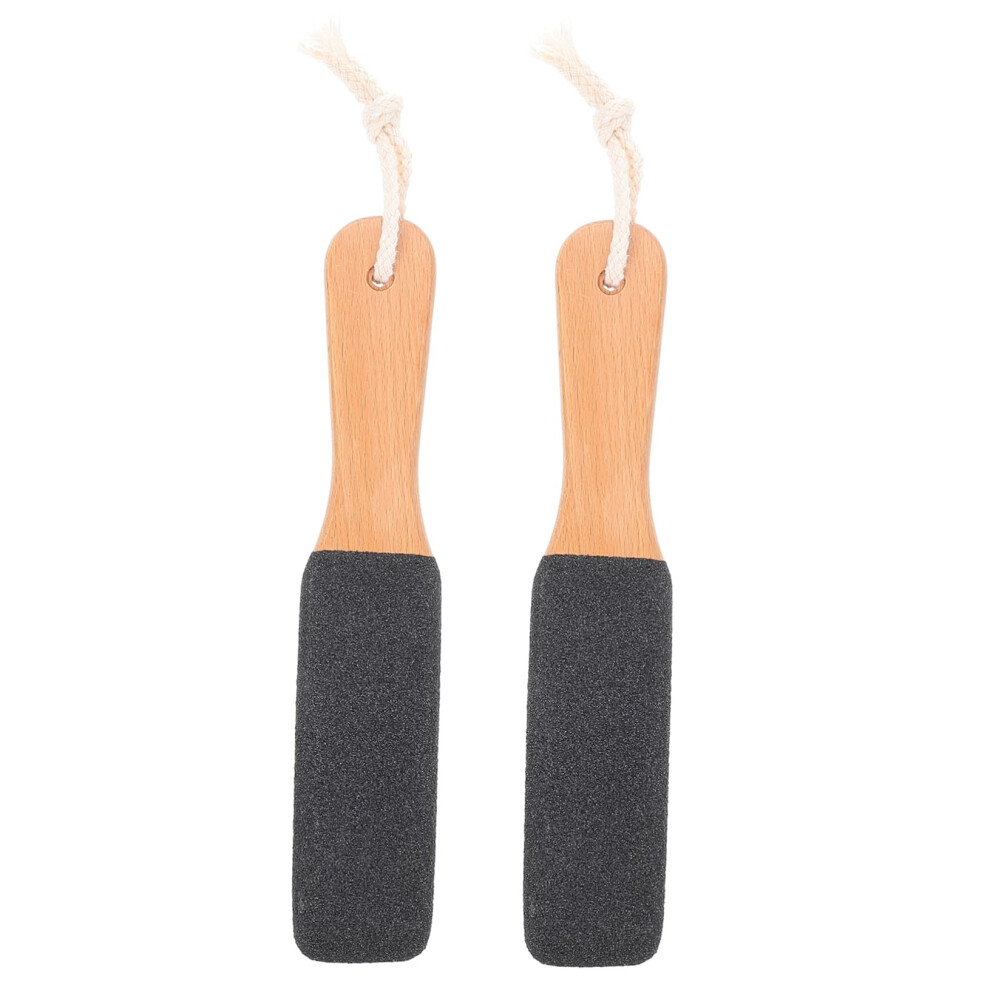 Wooden Foot File Callus Remover DualSided Pedicure Tool with Ergonomic Grip for Smooth Feet