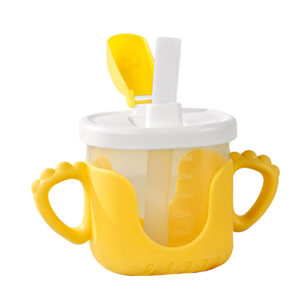 Kids Drinking Cup Bpa Milk Cup For Toddlers Safe Drinkware With Comfortable Grip Design Yellow