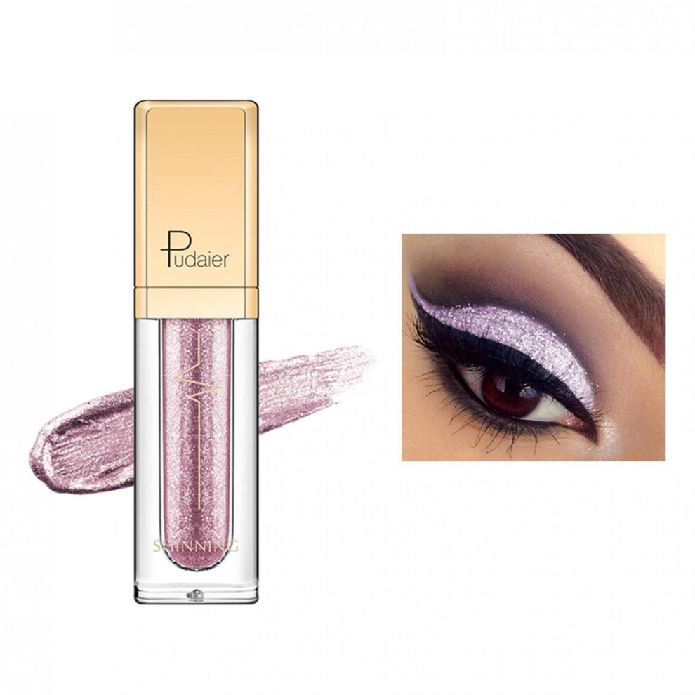 Liquid Eyeshadow Longwear Waterproof Metallic Shine QuickDry Glitter Eyeliner for Party 4ML