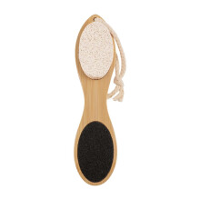 4 in 1 Foot File and Pumice Stone Callus Remover for Feet with Brush and Wooden Handle 7.87x1.97in