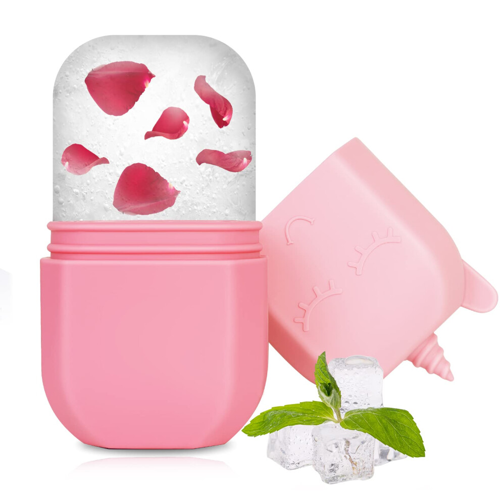 Ice Roller for Face and Eyes Reusable Silicone Cold Therapy Facial Roller Leakproof Design for Puffiness