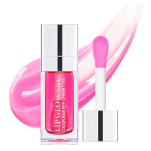 Tinted Lip Oil with Plumping Glow Finish, Hydrating NonSticky Gloss, Raspberry 1.02oz