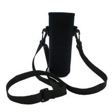 Neoprene Water Bottle Holder with Adjustable Shoulder Strap, Insulated Sleeve for Hiking and Travel