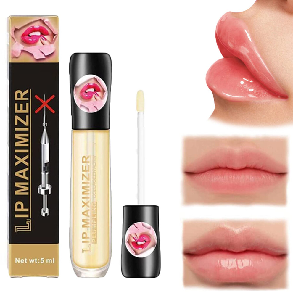 Hyaluronic Lip Plumper Serum with Vitamin E for Instant Volume and Deep Hydration, NonSticky 1pc